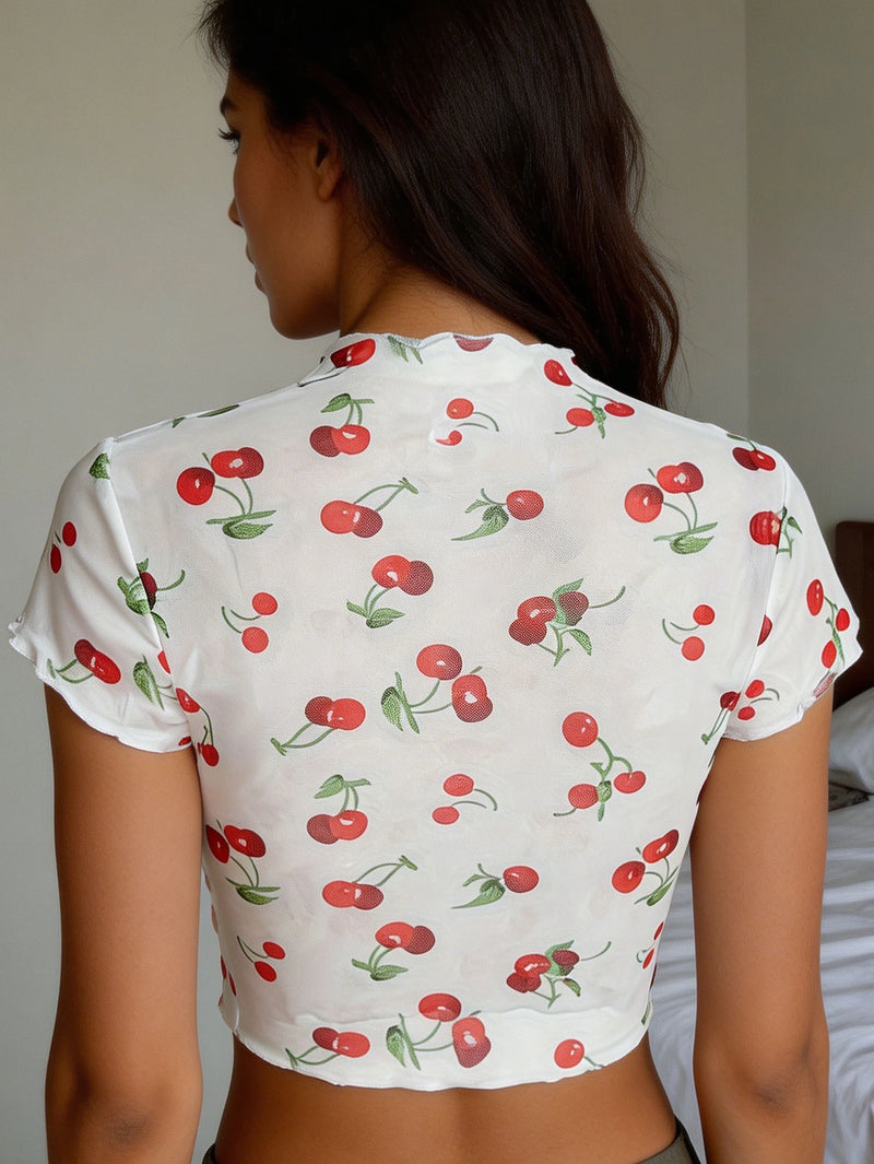 Cherry Graphic Top