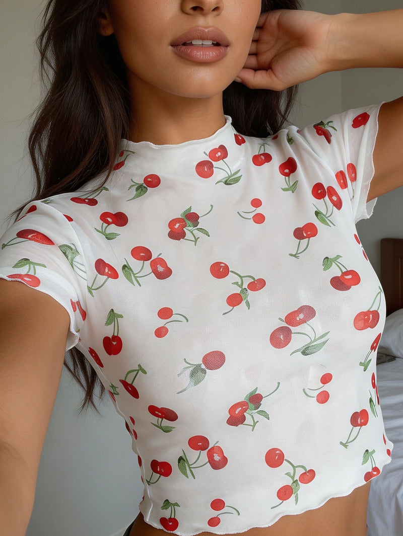 Cherry Graphic Top