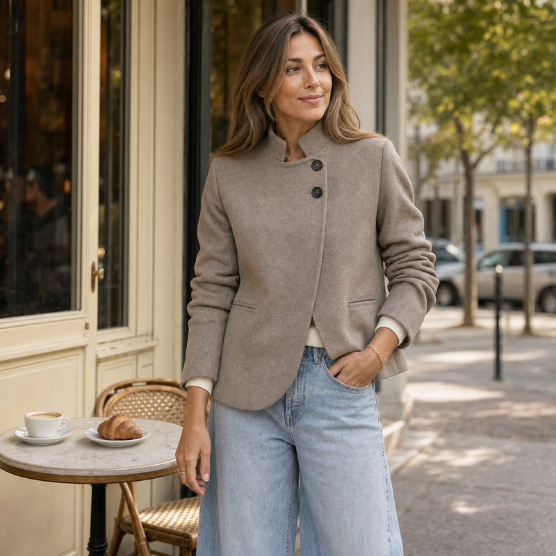 Blazer Elise - Structured High-Collar Jacket