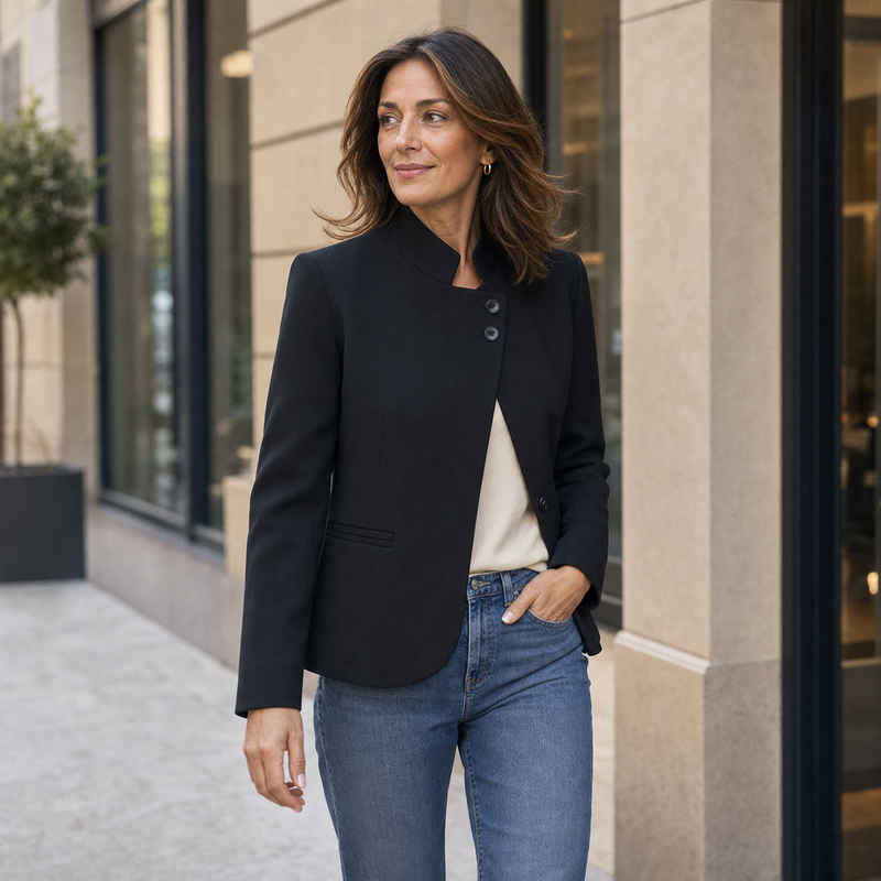 Blazer Elise - Structured High-Collar Jacket