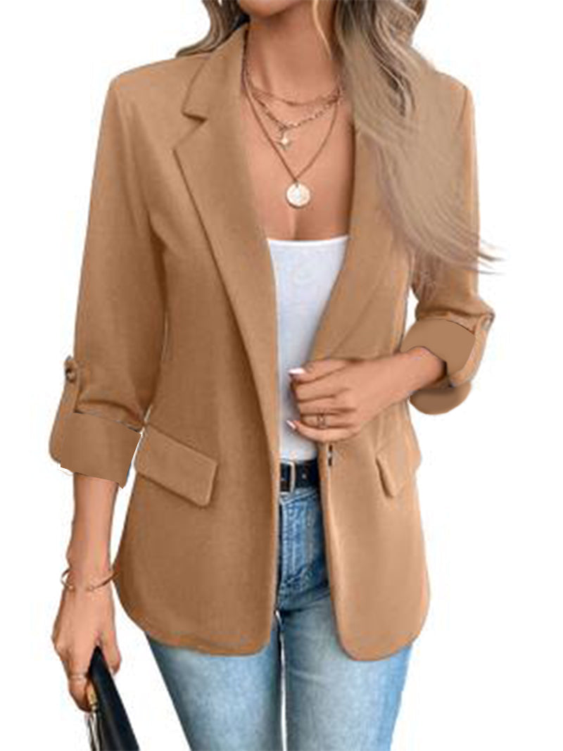Blazer Solene - Boyfriend Jacket with Rolled Sleeves