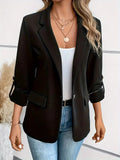 Blazer Solene - Boyfriend Jacket with Rolled Sleeves