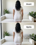 Before and after back view with no visible lines