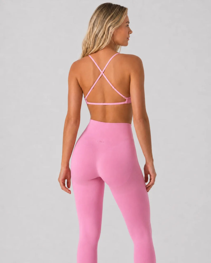 Smooth Seamless Strappy Sports Bra Juicy Pink