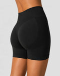 Smooth Seamless Midi Shorts Black