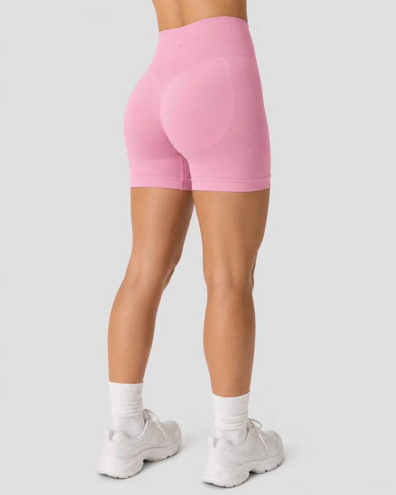 Smooth Seamless Midi Shorts Pink