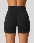 Smooth Seamless Midi Shorts Black