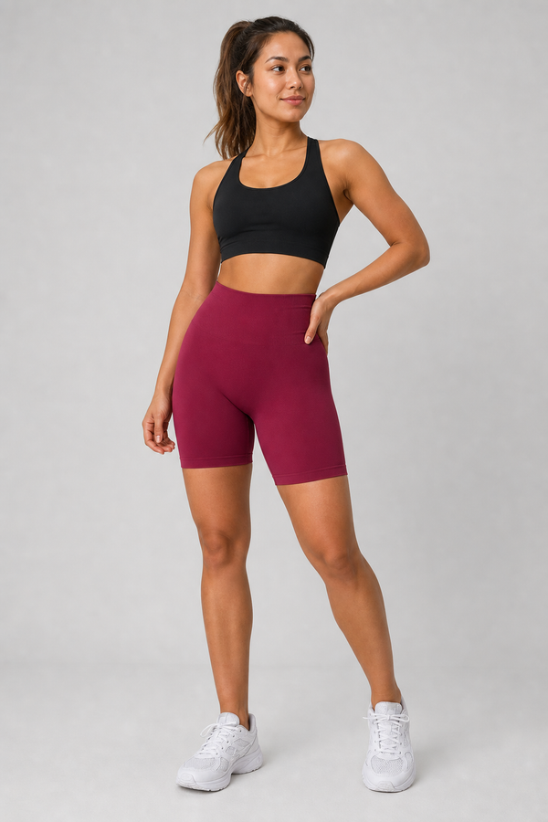 Nimble Midi Shorts Dull Berry Red