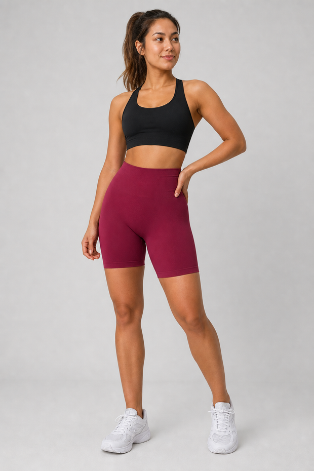 Nimble Midi Shorts Dull Berry Red