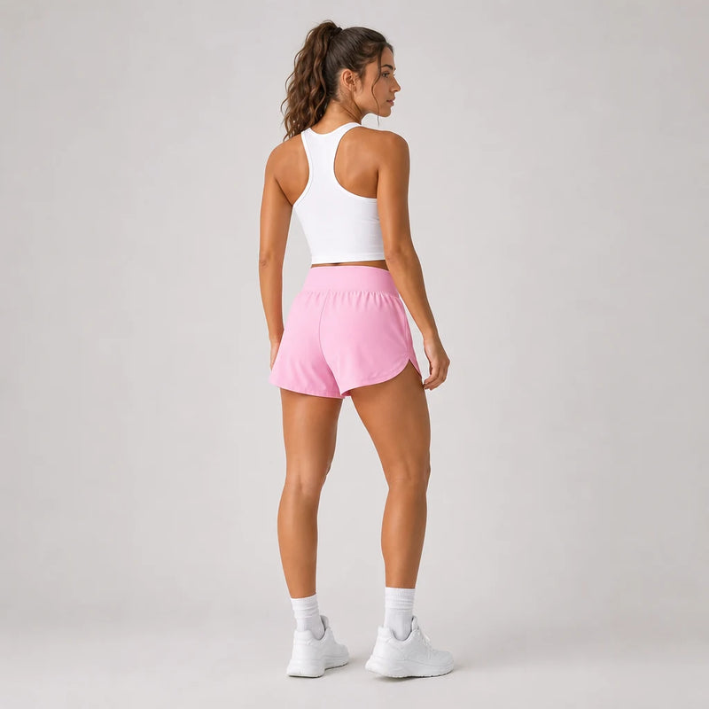 Mirage Cardio Shorts Petal Pink - back fit
