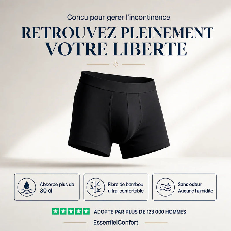 Linasky Men's Washable Absorbent Boxer