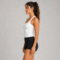 Smooth Seamless 2-in-1 Tank White Snow - side profile