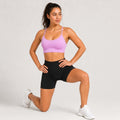 Smooth Seamless Strappy Sports Bra Lavender Pink - movement studio