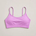 Smooth Seamless Strappy Sports Bra Lavender Pink - premium flat lay