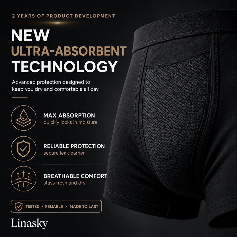 Men's Washable Absorbent Boxer